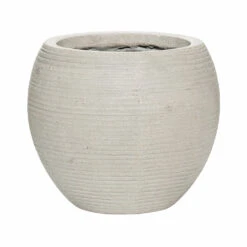 Abby Ridged Plant Pot - Cement