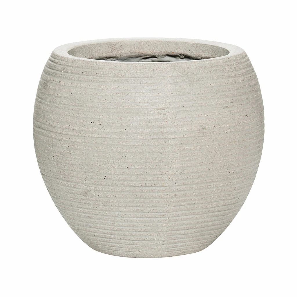 Abby Ridged Plant Pot - Cement 3 Abby Ridged Plant Pot - Cement