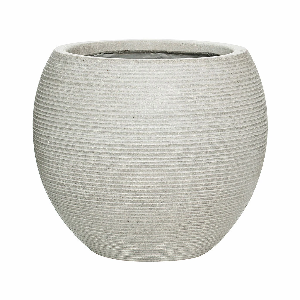 Abby Ridged Plant Pot - Cement 5 Abby Ridged Plant Pot - Cement - Image 3