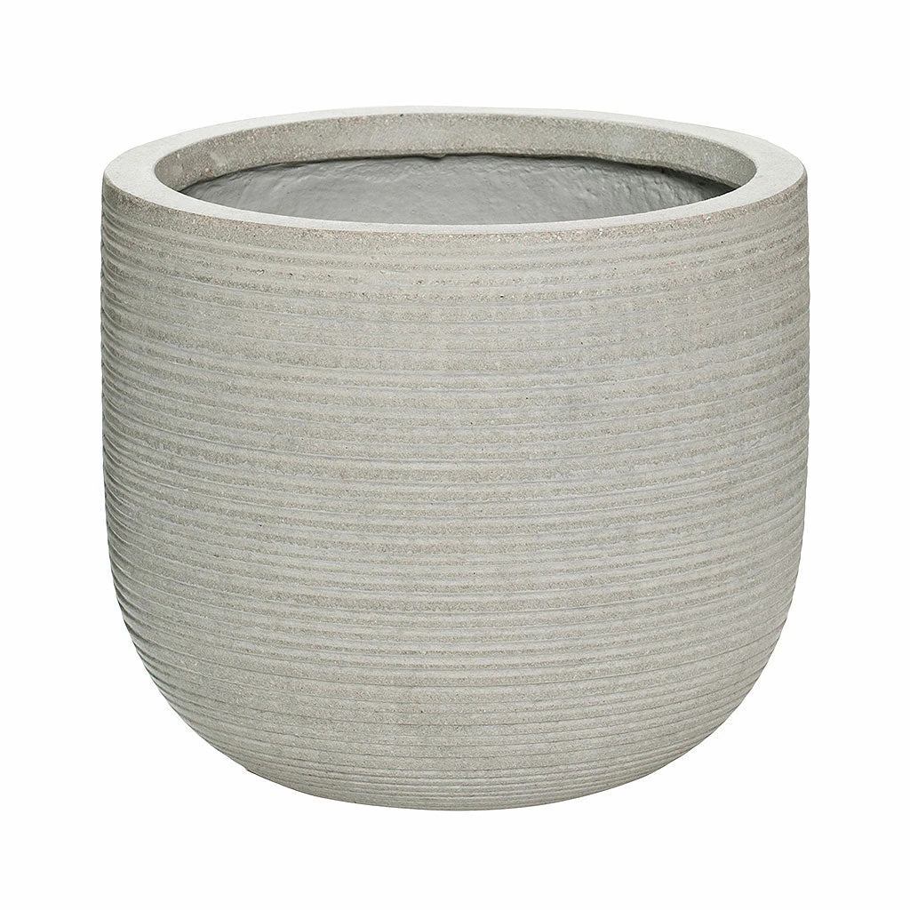 Cody Ridged Plant Pot - Cement 3 Cody Ridged Plant Pot - Cement
