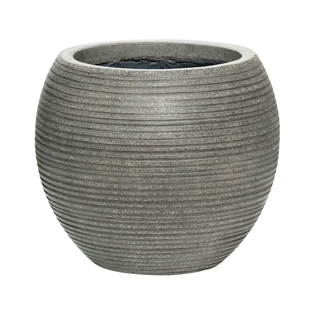Abby Ridged Plant Pot - Dark Grey 3 Abby Ridged Plant Pot - Dark Grey