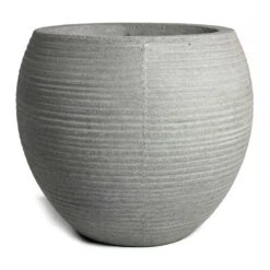 Abby Ridged Plant Pot - Cement 15 Abby Ridged Plant Pot - Cement -Plant Promotion Store Abby Ball Plant Pot Ridged Cement 23cm New