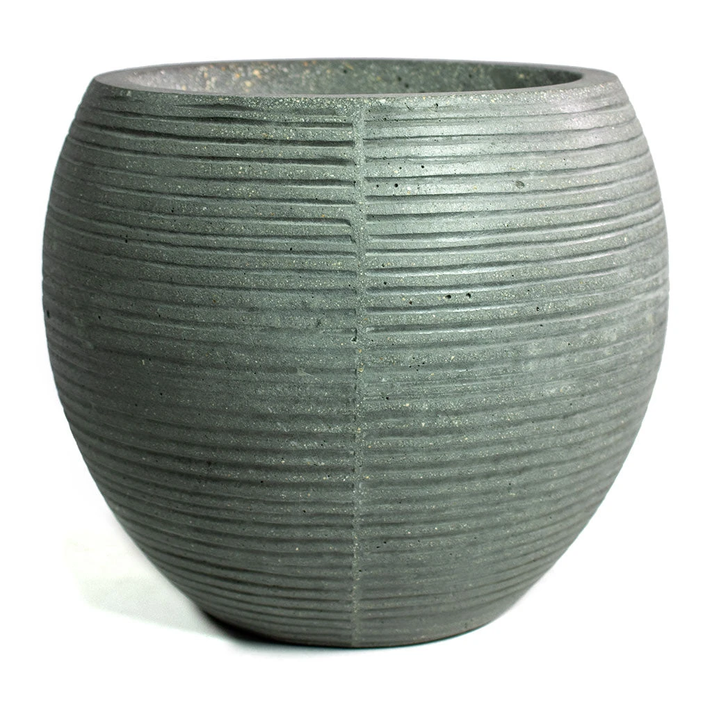Abby Ridged Plant Pot - Dark Grey 12 Abby Ridged Plant Pot - Dark Grey - Image 10