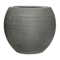 Abby Ridged Plant Pot - Dark Grey 24 Abby Ridged Plant Pot - Dark Grey -Plant Promotion Store Abby Ball Plant Pot Ridged Dark Grey 51.5x44.5cm