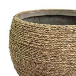 Abby Plant Pot - Straw Grass -Plant Promotion Store Abby Plant Pot Straw Grass Close Up
