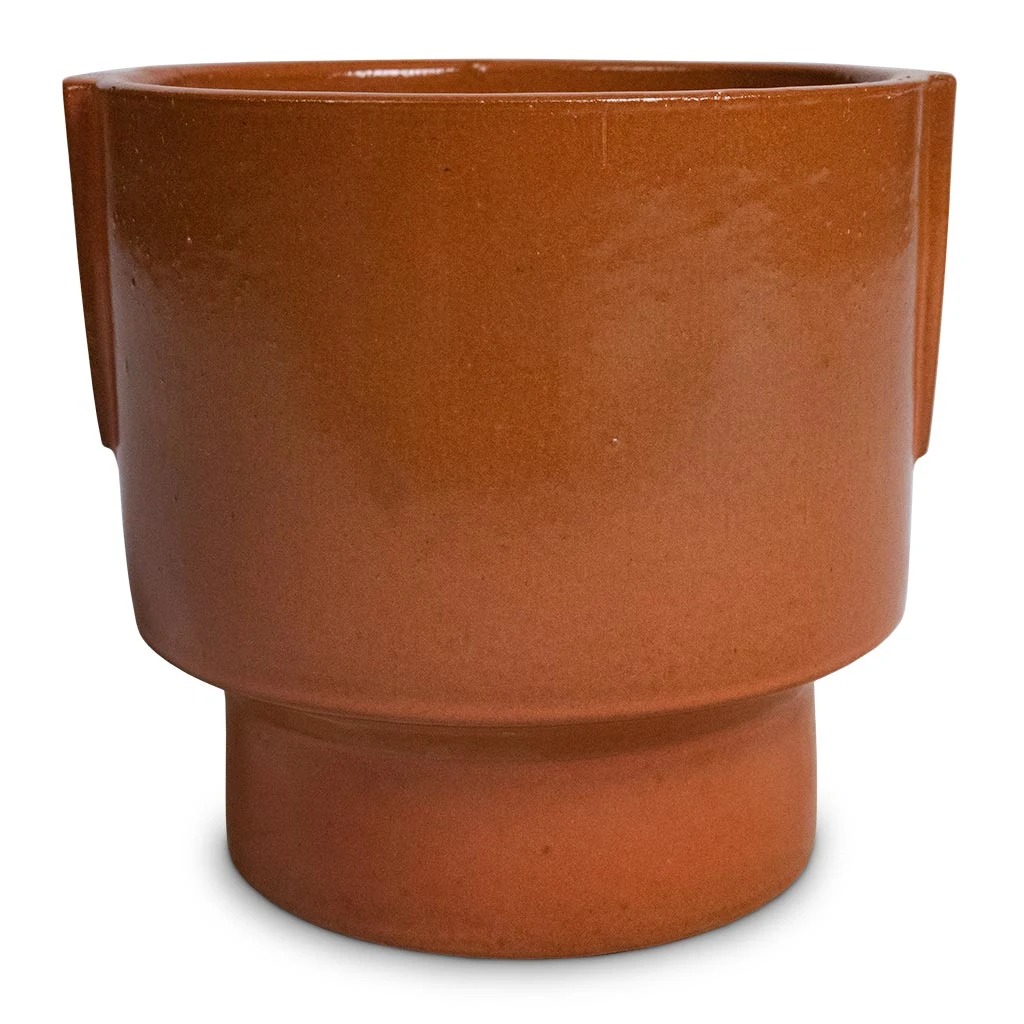 Aries Handles Plant Pot - Bright Rust 3 Aries Handles Plant Pot - Bright Rust