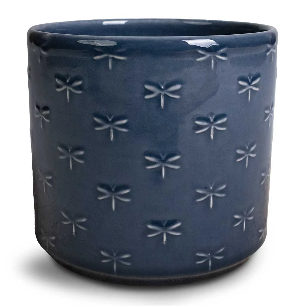 Arley Plant Pot - Blue Dragonfly 3 Arley Plant Pot - Blue Dragonfly