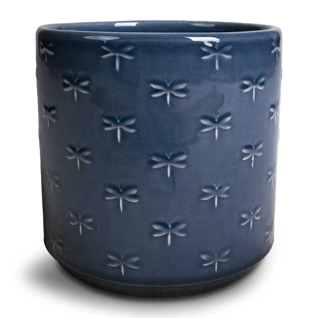 Arley Plant Pot - Blue Dragonfly 9 Arley Plant Pot - Blue Dragonfly - Image 7