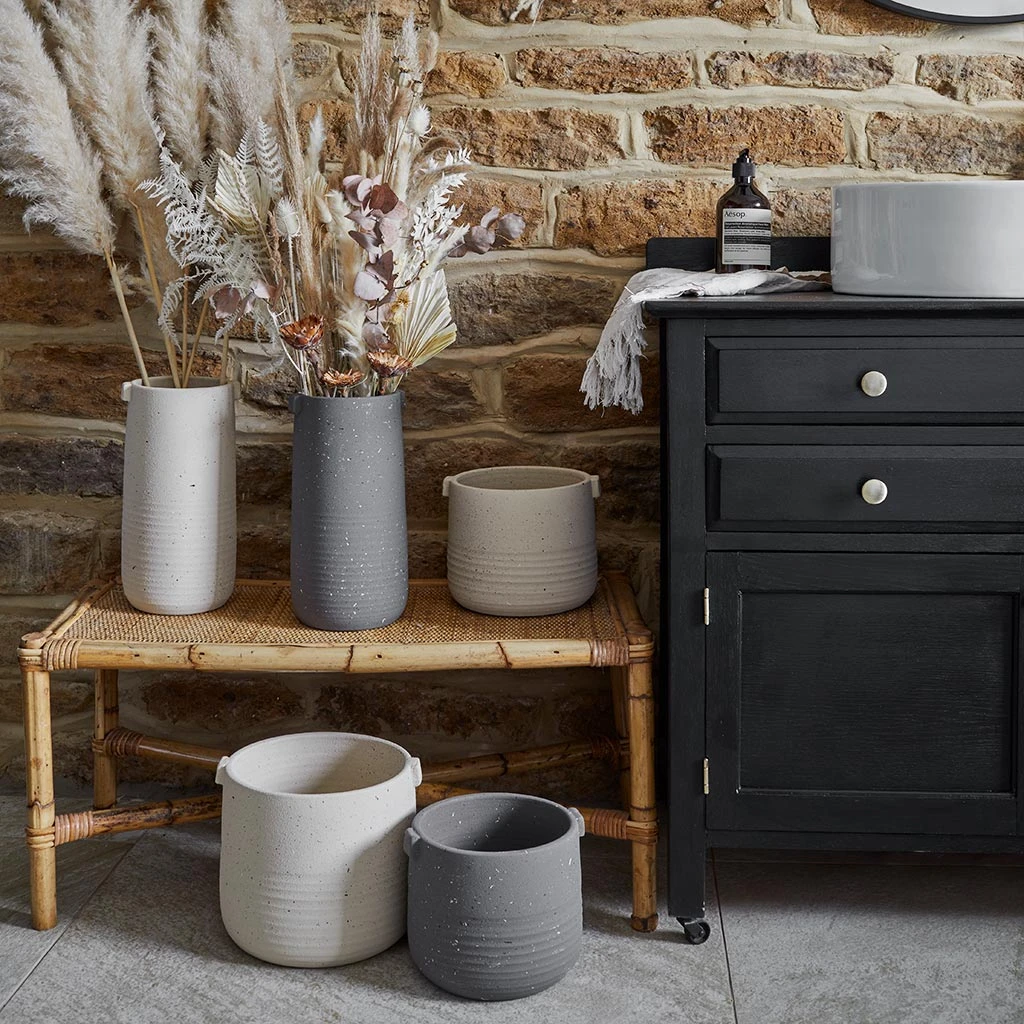 Aurora Terrazzo Handle Plant Pot - Slate 7 Aurora Terrazzo Handle Plant Pot - Slate - Image 5