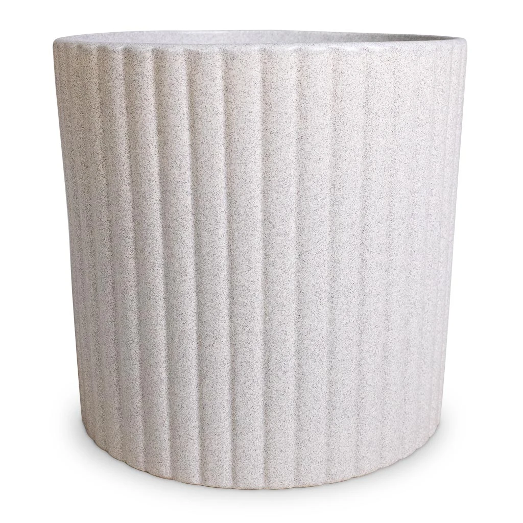 Azalea Ribbed Plant Pot - Speckled Grey Stone 5 Azalea Ribbed Plant Pot - Speckled Grey Stone - Image 3