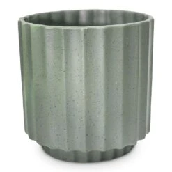Bourton Scalloped Plant Pot - Sage 16 Bourton Scalloped Plant Pot - Sage -Plant Promotion Store Bourton Scalloped Plant Pot Sage 18 x 18cm