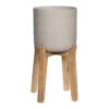 Charlie Plant Pot - Tall Stand - Grey Washed 1 Charlie Plant Pot - Tall Stand - Grey Washed -Plant Promotion Store Charlie Plant Pot Tall Stand Grey Washed
