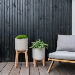 Charlie Plant Pot - Tall Stand - Grey Washed 13 Charlie Plant Pot - Tall Stand - Grey Washed -Plant Promotion Store Charlie Plant Pot Tall Stand Grey Washed Lifestyle 03