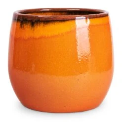 Charlotte Plant Pot - Orange -Plant Promotion Store Charlotte Plant Pot Orange 23x20cm