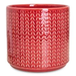 Chevron Plant Pot - Ruby 9 Chevron Plant Pot - Ruby -Plant Promotion Store Chevron Pot Ruby 15x15cm