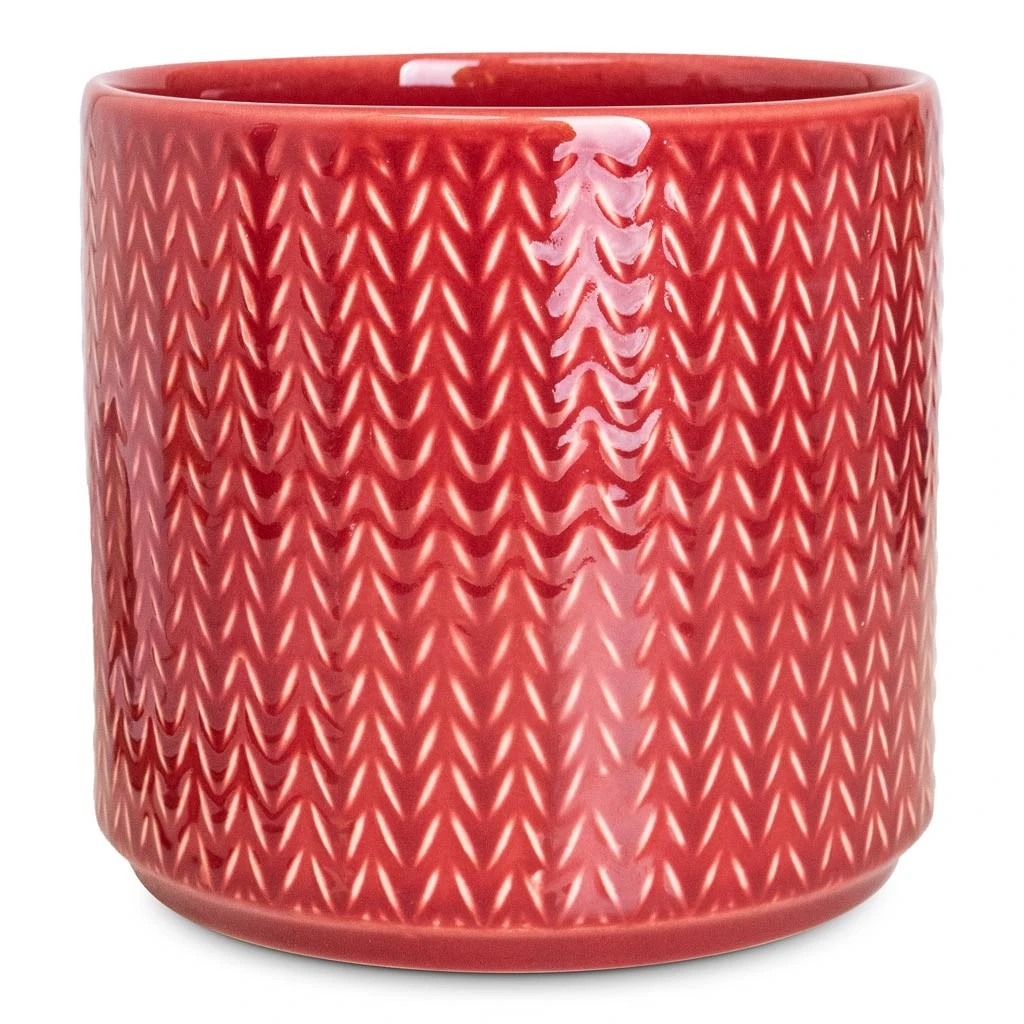 Chevron Plant Pot - Ruby 5 Chevron Plant Pot - Ruby - Image 3