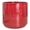 Chevron Plant Pot - Ruby