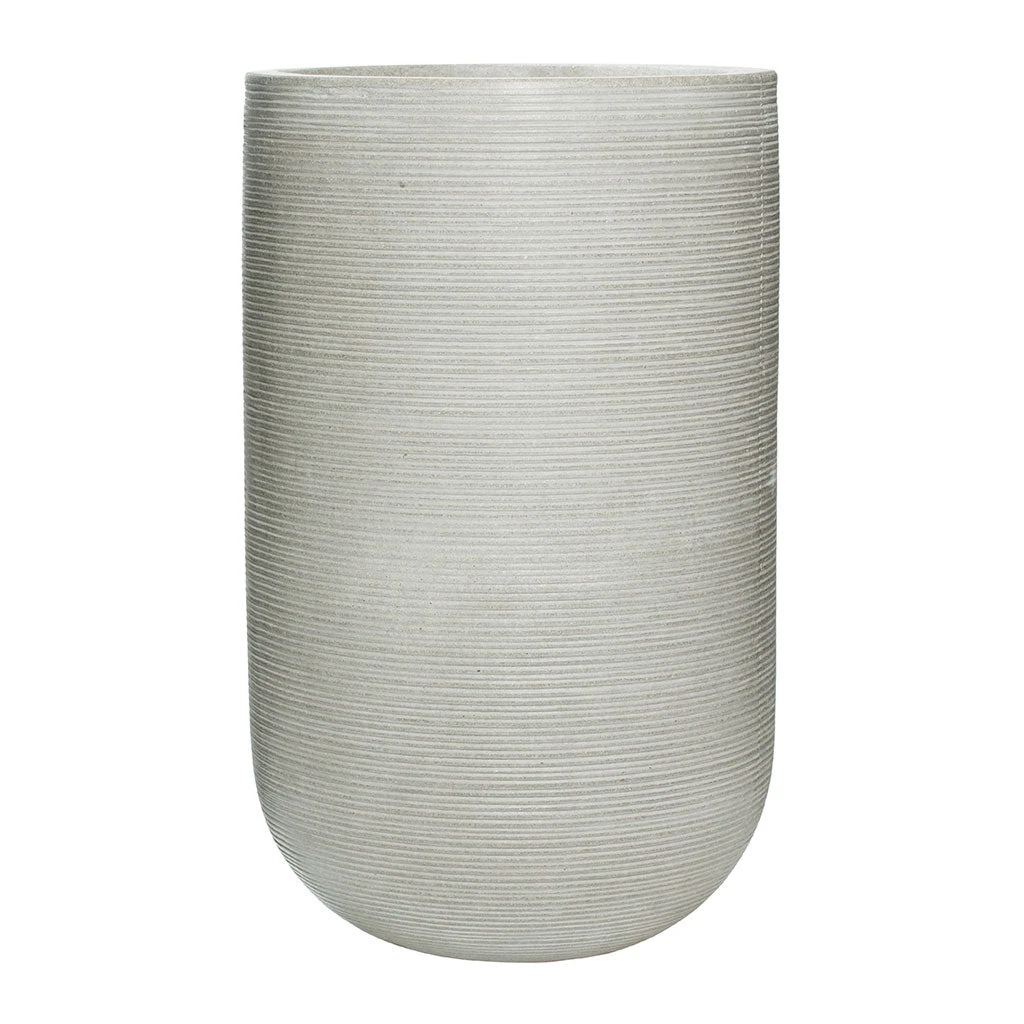 Cody Ridged Tall Planter - Cement 10 Cody Ridged Tall Planter - Cement - Image 8