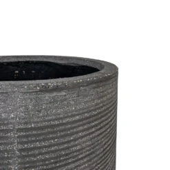 Cody Ridged Tall Planter - Dark Grey -Plant Promotion Store Cody Plant Vase Ridged Dark Grey 28x45cm 1