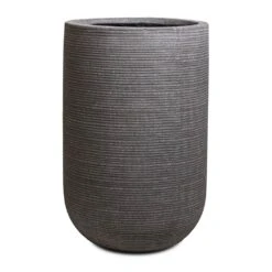 Cody Ridged Tall Planter - Dark Grey -Plant Promotion Store Cody Plant Vase Ridged Dark Grey 35x55cm 1