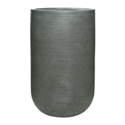 Cody Ridged Tall Planter - Dark Grey -Plant Promotion Store Cody Plant Vase Ridged Dark Grey 42x70cm