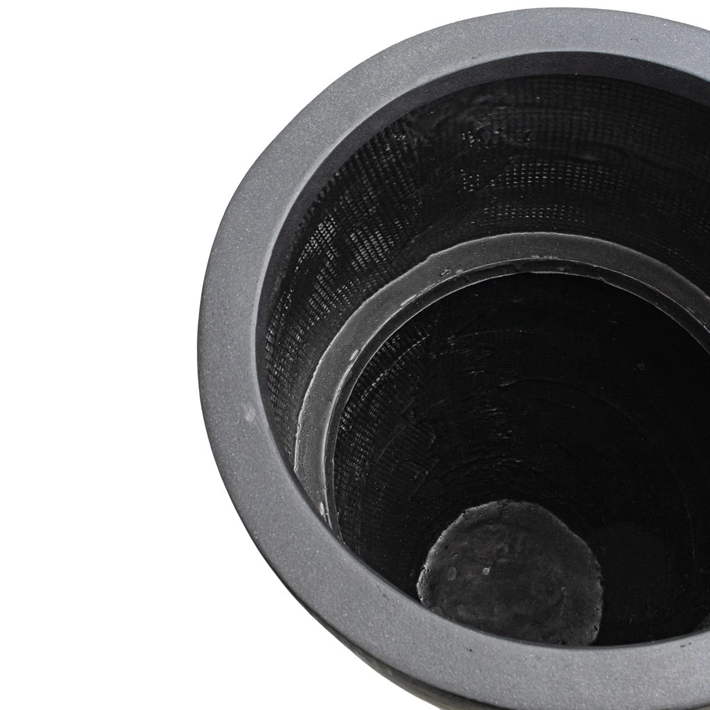 Dax Natural Tall Planter - Black 7 Dax Natural Tall Planter - Black - Image 5