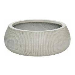 Eileen Ridged Plant Bowl - Cement