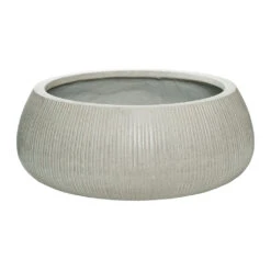 Eileen Ridged Plant Bowl - Cement -Plant Promotion Store Eileen Plant Bowl Ridged Cement 53x21cm