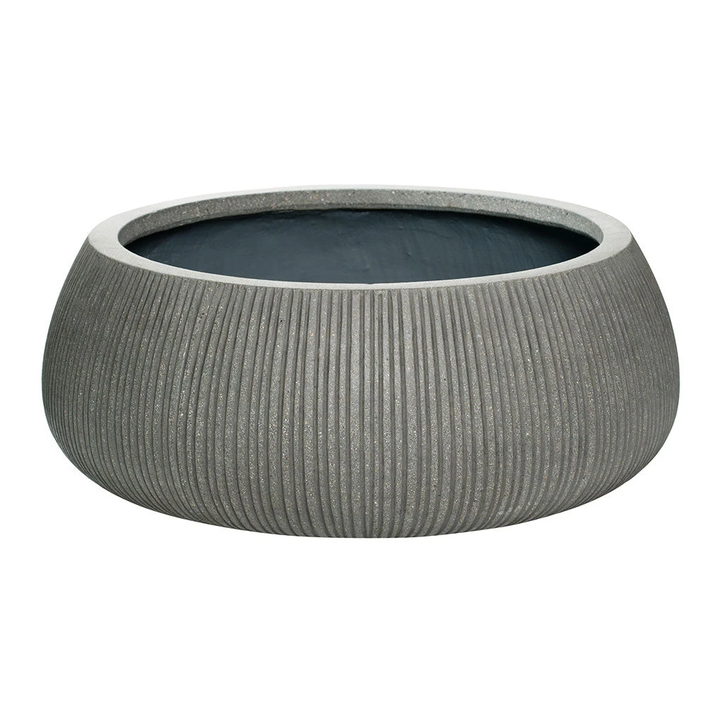 Eileen Ridged Plant Bowl - Dark Grey 7 Eileen Ridged Plant Bowl - Dark Grey - Image 5