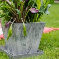 Ella Artstone Plant Pot - Grey -Plant Promotion Store Ella Artstone Plant Pot Grey 3
