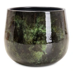 Emmie Metal Plant Pot - Mystic Green