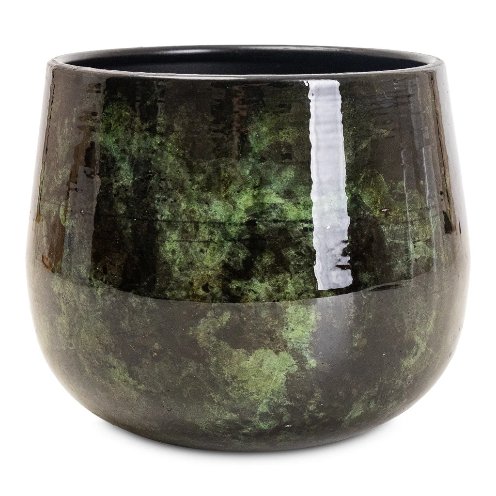Emmie Metal Plant Pot - Mystic Green 3 Emmie Metal Plant Pot - Mystic Green