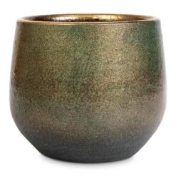 Esra Plant Pot - Shiny Green