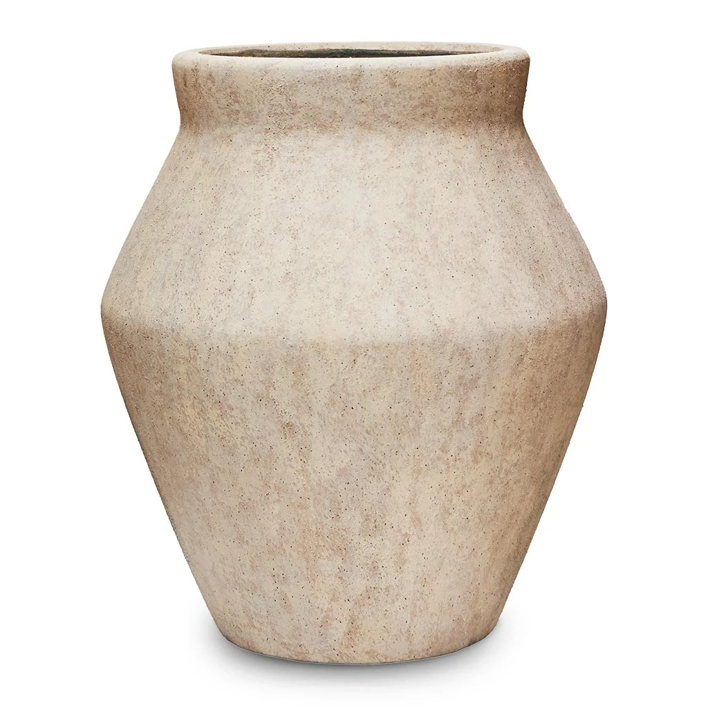 Fleuri Mineral Tall Planter - Travertine 3 Fleuri Mineral Tall Planter - Travertine