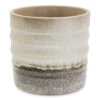 Gia Rippled Plant Pot - Stone Granite Dip -Plant Promotion Store Gia Pot Stone Granite 14x13cm