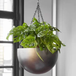 Gradient Hanging Plant Bowl - Matt Coffee 9 Gradient Hanging Plant Bowl - Matt Coffee -Plant Promotion Store Gradient Hanging Bowl Matt Coffee
