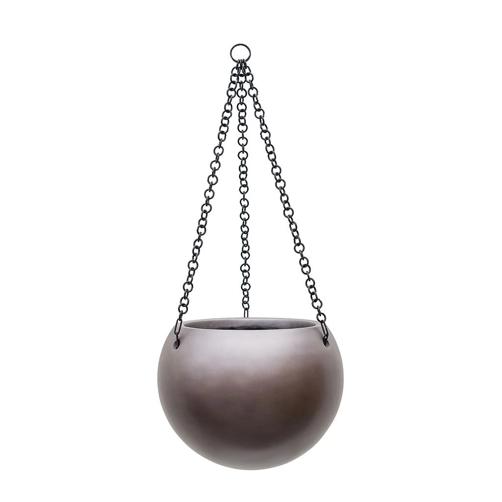 Gradient Hanging Plant Globe - Matt Coffee 3 Gradient Hanging Plant Globe - Matt Coffee