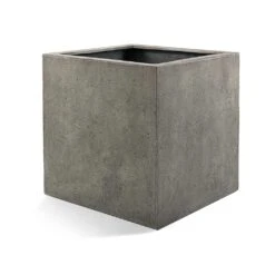 Grigio Cube Planter - Natural Concrete