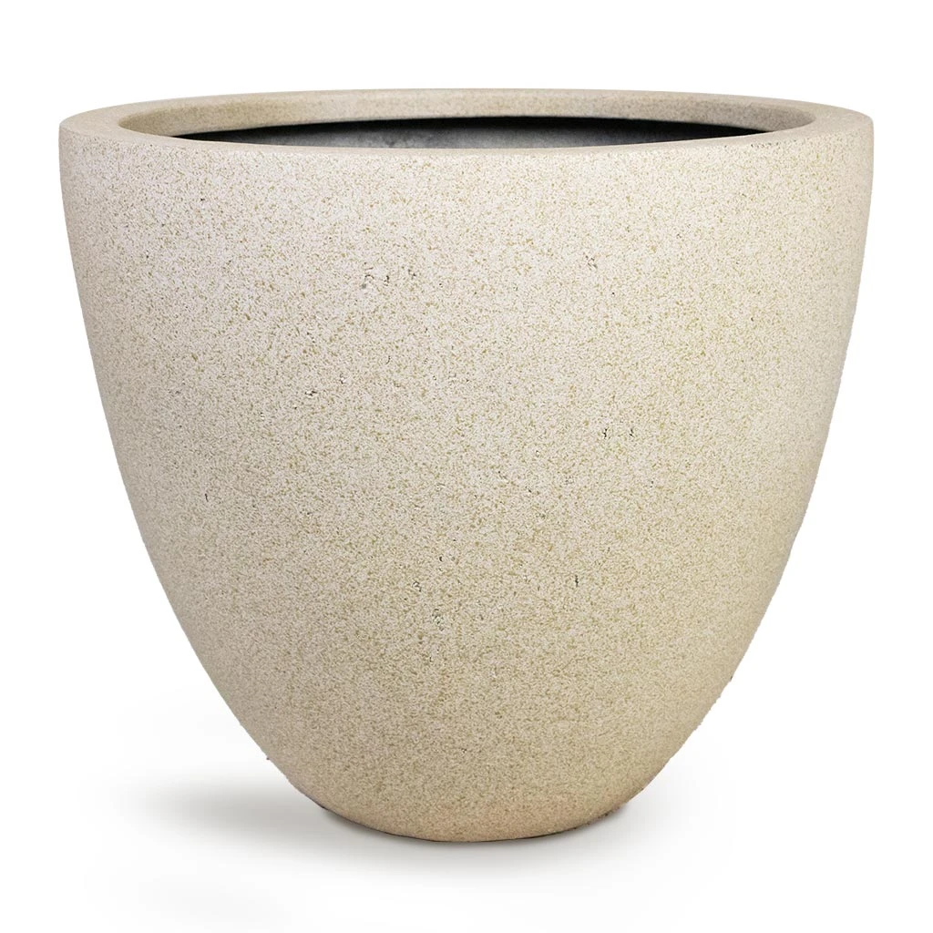 Grigio Egg Pot Planter - Antique White Concrete 7 Grigio Egg Pot Planter - Antique White Concrete - Image 5
