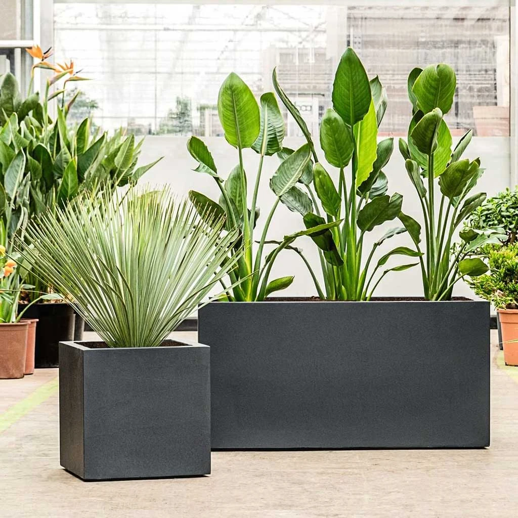 Grigio Trough Planter - Anthracite Concrete 4 Grigio Trough Planter - Anthracite Concrete - Image 2