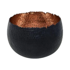 Hammered Bowl - Black With Copper -Plant Promotion Store Hammered Bowl Black Copper19