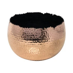 Hammered Bowl - Copper With Black -Plant Promotion Store Hammered Bowl Copper Black19cm