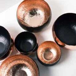 Hammered Bowl - Black With Copper -Plant Promotion Store Hammered Bowls Copper Black LS1