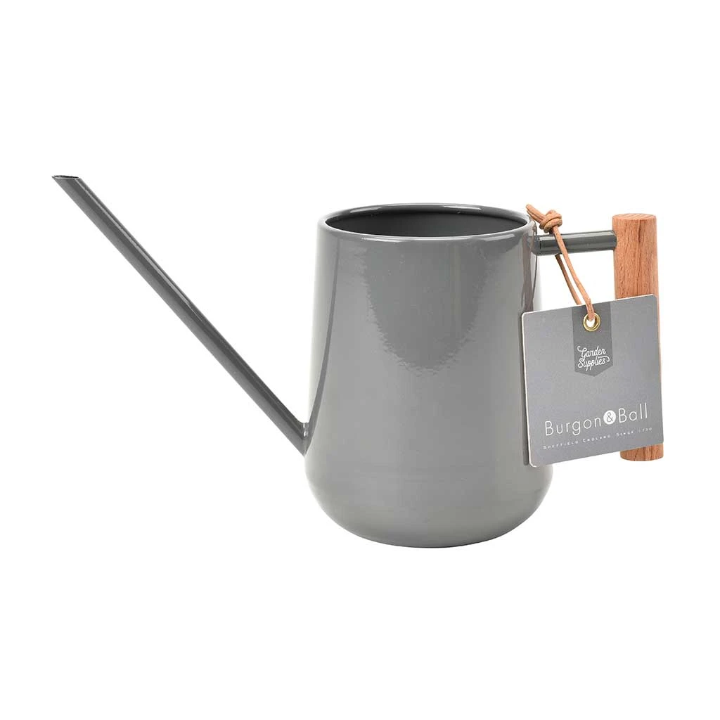 Indoor Watering Can 0.7L - Charcoal With Beech Handle 3 Indoor Watering Can 0.7L - Charcoal With Beech Handle