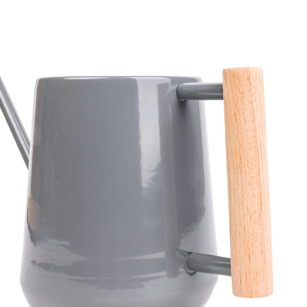 Indoor Watering Can 0.7L - Charcoal With Beech Handle 5 Indoor Watering Can 0.7L - Charcoal With Beech Handle - Image 3