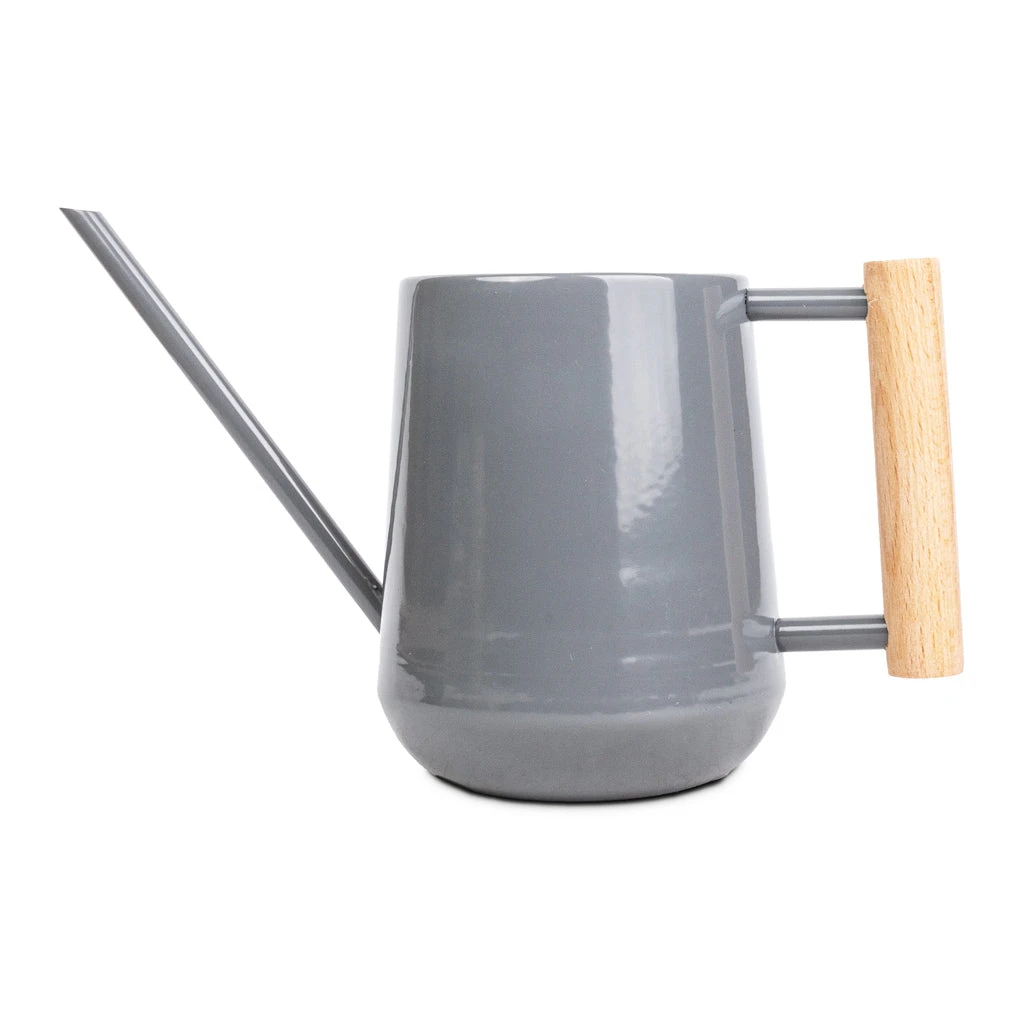 Indoor Watering Can 0.7L - Charcoal With Beech Handle 6 Indoor Watering Can 0.7L - Charcoal With Beech Handle - Image 4