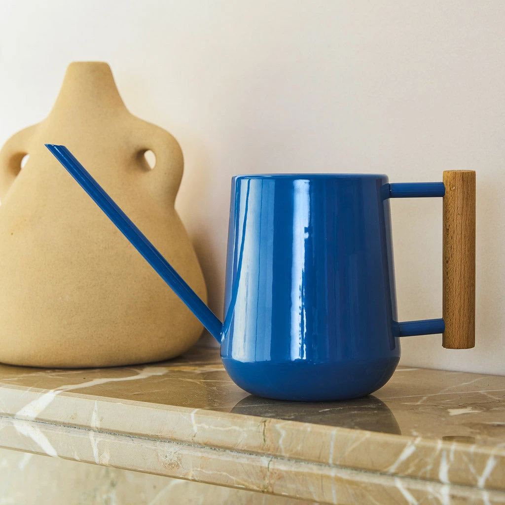 Indoor Watering Can 0.7L - Cotswold Blue With Beech Handle 4 Indoor Watering Can 0.7L - Cotswold Blue With Beech Handle - Image 2