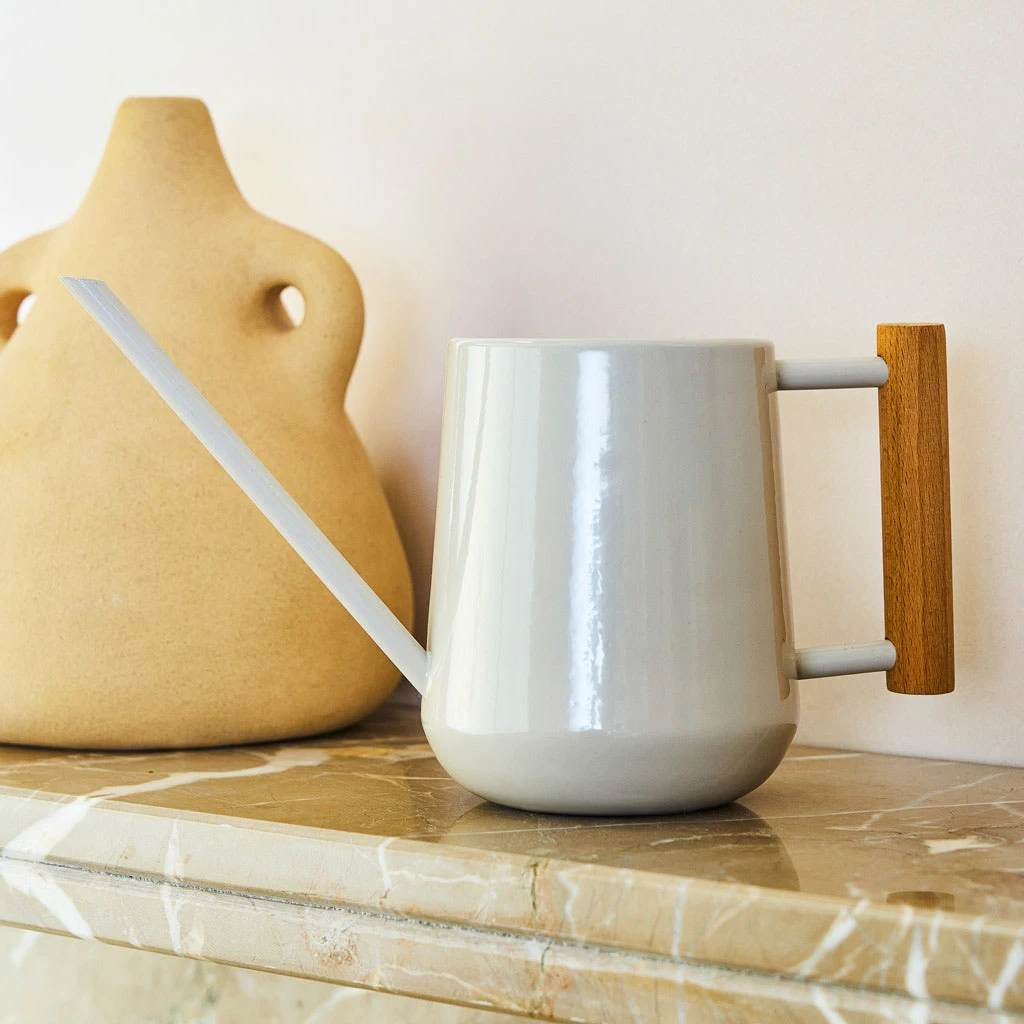 Indoor Watering Can 0.7L - Mushroom With Beech Handle 4 Indoor Watering Can 0.7L - Mushroom With Beech Handle - Image 2