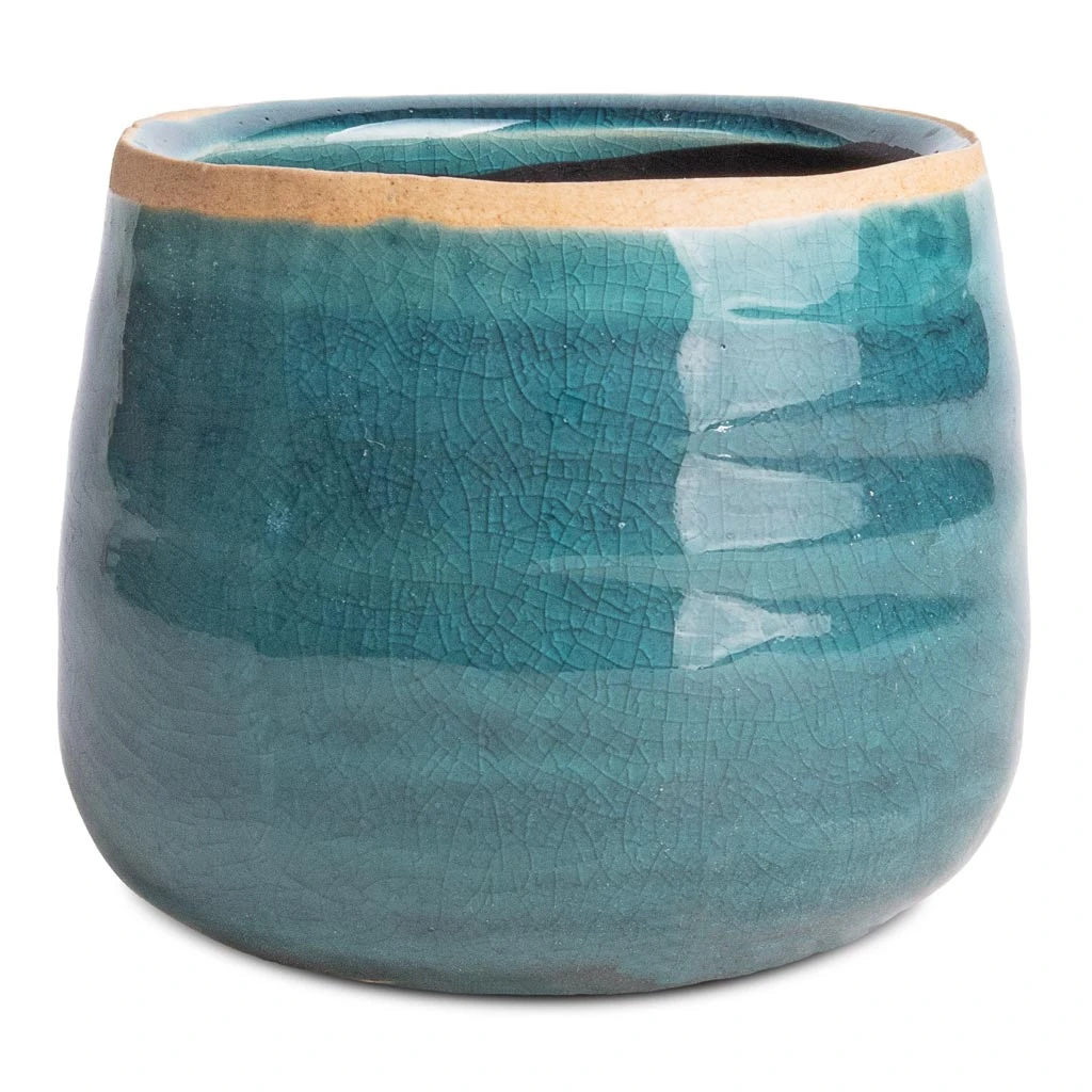 Iris Plant Pot - Turquoise 5 Iris Plant Pot - Turquoise - Image 3