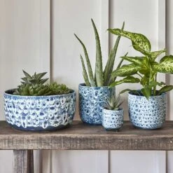 Ocean Glaze Plant Pot - Sapphire -Plant Promotion Store Lifestyle Ocean Glaze Plant Pot Sapphire 13x13cm